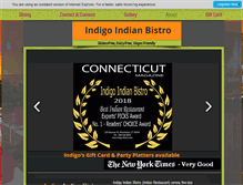 Tablet Screenshot of indigo-bistro.com